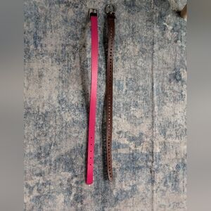 2 Girl's Belts Target 25" Long EUC